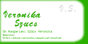 veronika szucs business card